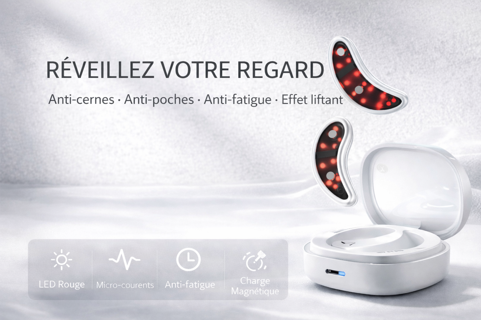 LumiEye Pro™  Patch LED Anti-Cernes & Anti-Poches | Résultats dès la 1ère séance